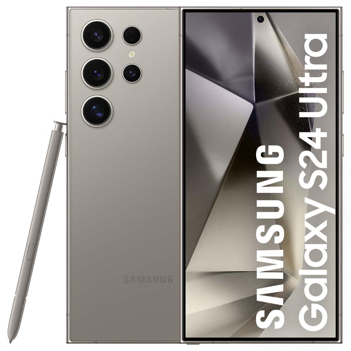 Samsung Galaxy S24 Ultra Ai, 256GB, Dual Sim, Titanium Gray